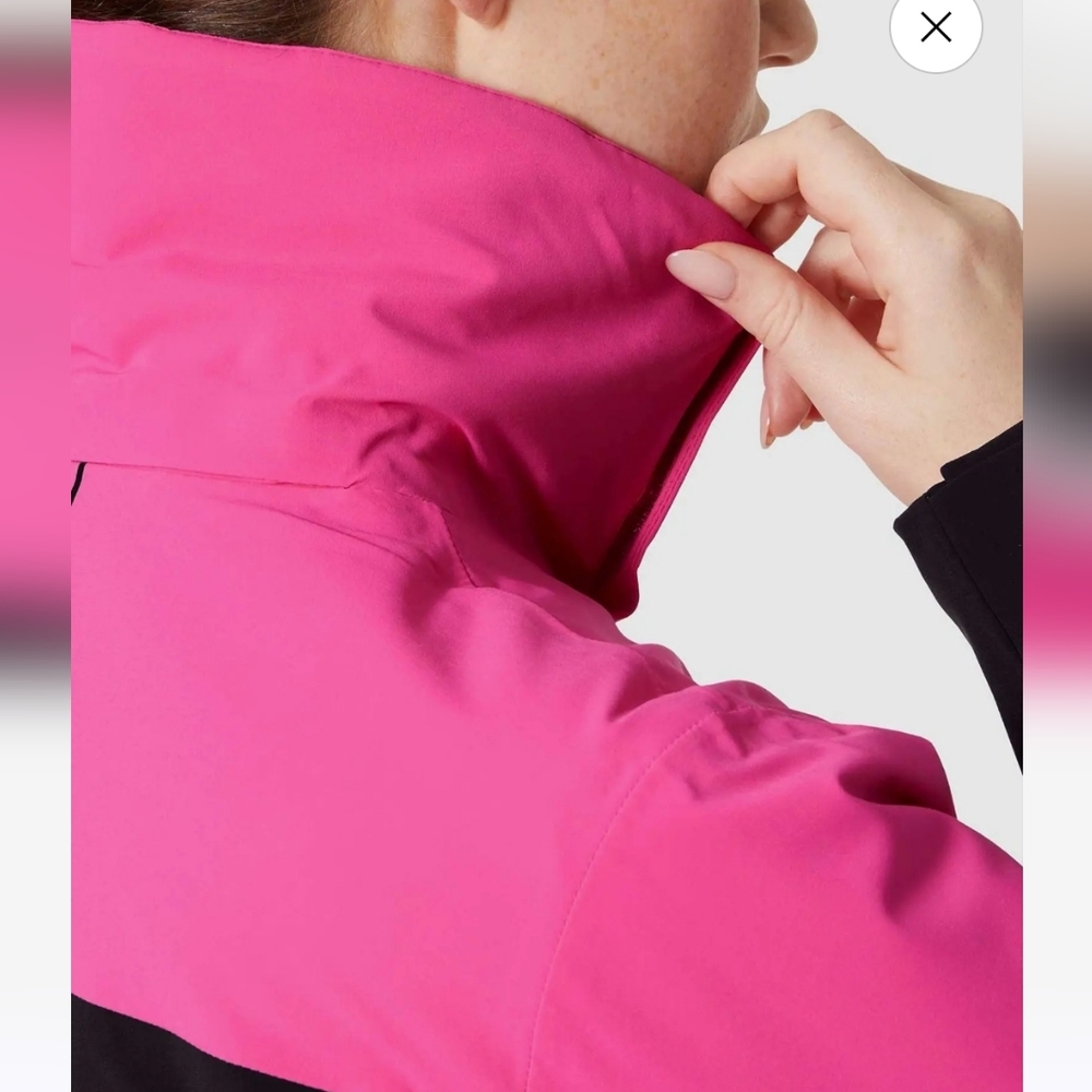 NWT HELLY HANSEN Women's Size MEDIUM HELLY TECH PROFESSIONAL Pink & Black Jacket - Picture 6 of 14